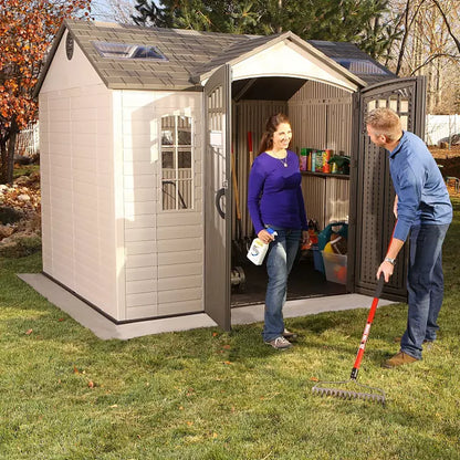 Lifetime 10ft x 8ft Outdoor Storage Shed with Carriage Doors